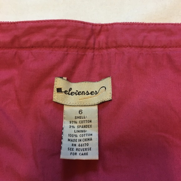 2000s Elevenses Anthropologie Pink Pleated Midi Skirt, 6 - Picture 7 of 14